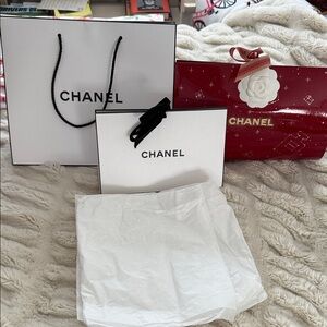Chanel Red and White Luxury Packaging Set